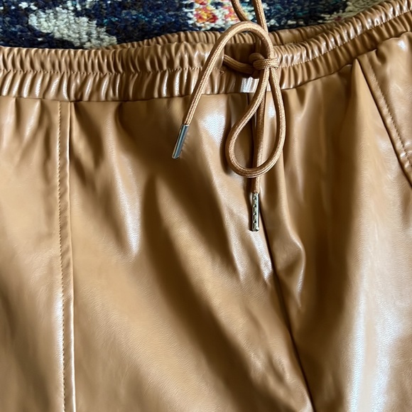 🎉HOST PICK🎉Pleather joggers. Camel colored - Picture 2 of 2